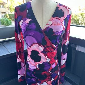Calvin Klein Long Sleeve Floral Dress - Size 2
